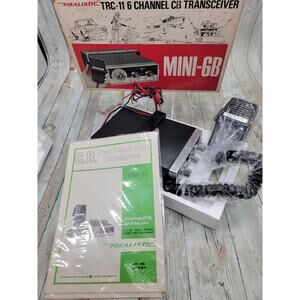 Realistic TRC-11 6 Channel CB Transceiver Mini 6B NIB